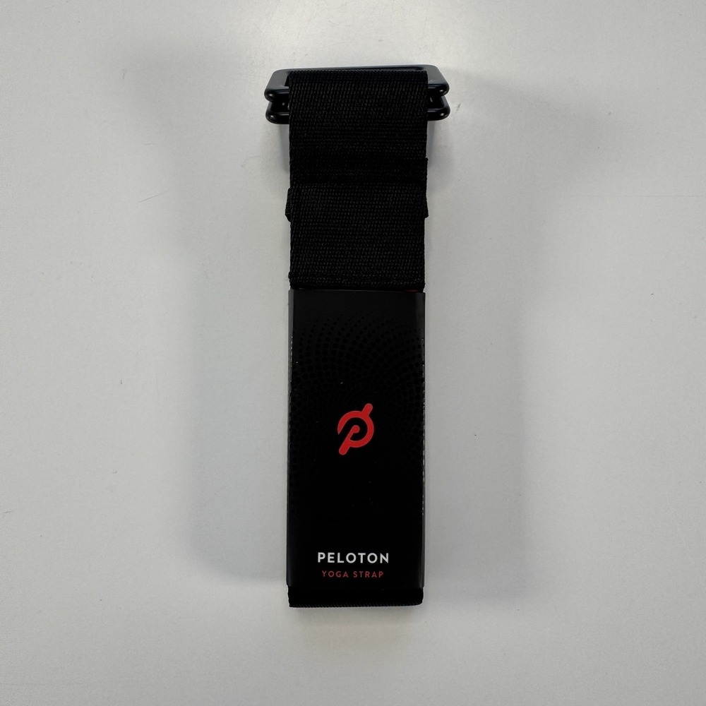 PELOTON Yoga Strap Black Nylon Adjustable 10' x 1.5" Metal Buckles Durable NEW‎
